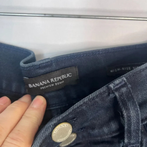 Banana Republic Premium Denim High Rise Wide Leg Crop Jeans Size 29 - Picture 8 of 11